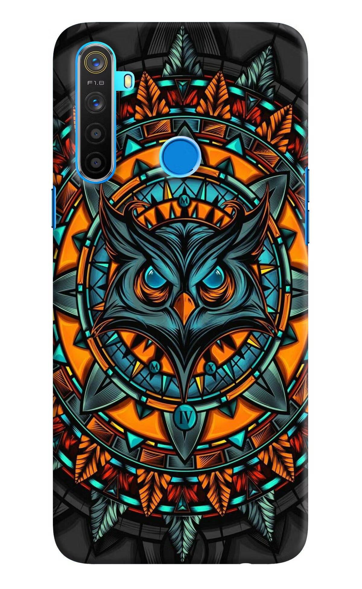 Angry Owl Art Realme 5/5i/5s Hard Case Back Cover by Casekaro