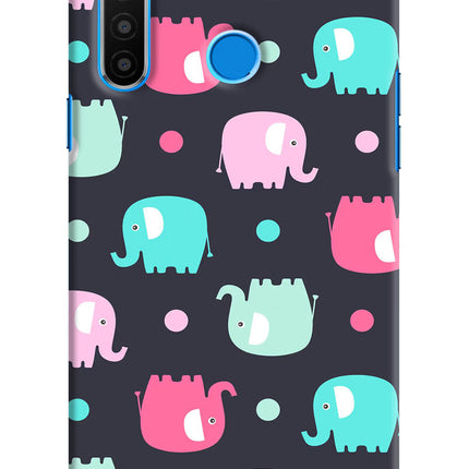 Elephants Realme 5/5i/5s Hard Case Back Cover by Casekaro