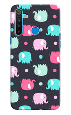 Elephants Realme 5/5i/5s Hard Case Back Cover by Casekaro