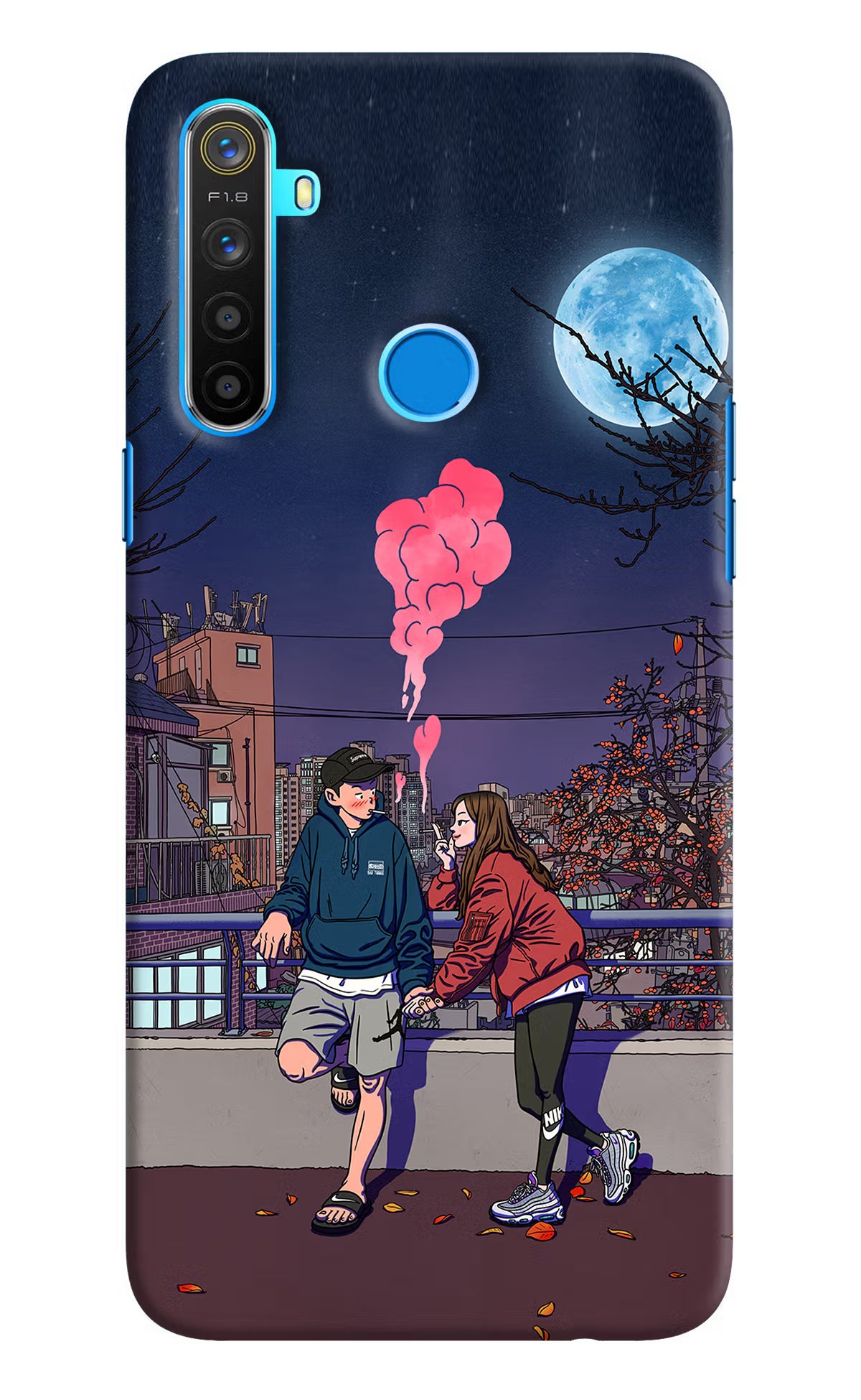 Chilling Couple Realme 5/5i/5s Hard Case Back Cover by Casekaro