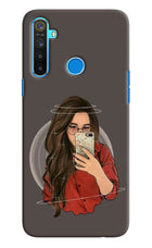 Selfie Queen Realme 5/5i/5s Hard Case Back Cover by Casekaro
