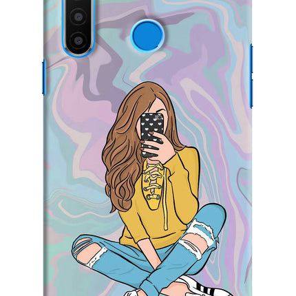 Selfie Girl Realme 5/5i/5s Hard Case Back Cover by Casekaro
