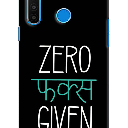 Zero Fucks Given Realme 5/5i/5s Hard Case Back Cover by Casekaro