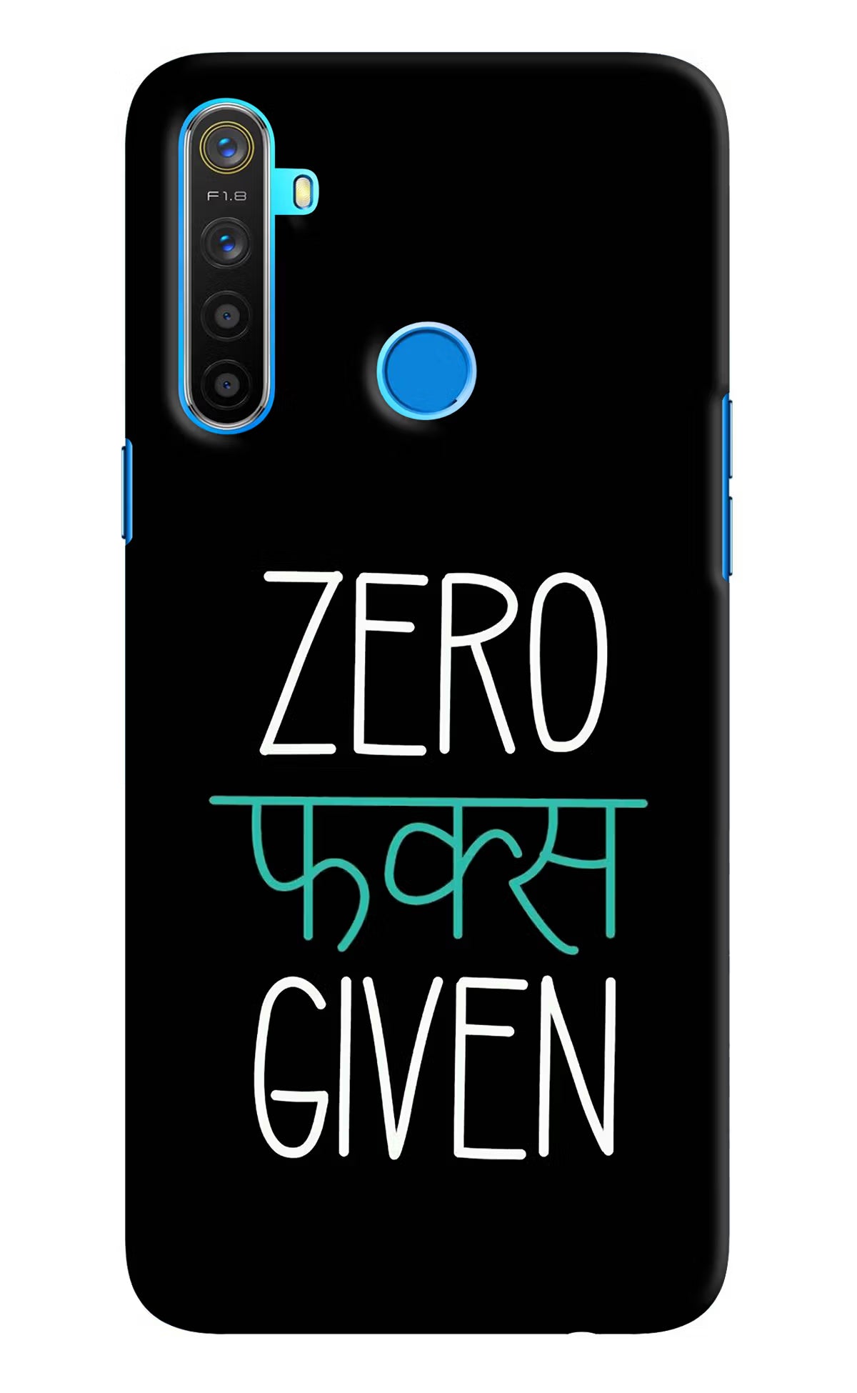 Zero Fucks Given Realme 5/5i/5s Hard Case Back Cover by Casekaro