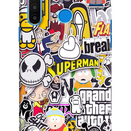 Sticker Bomb Realme 5/5i/5s Hard Case Back Cover by Casekaro