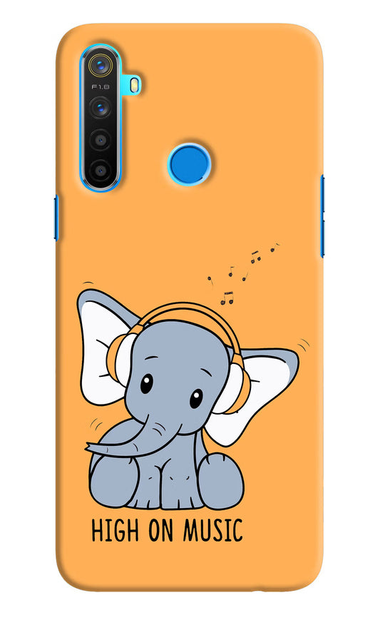 High On Music Realme 5/5i/5s Hard Case Back Cover by Casekaro
