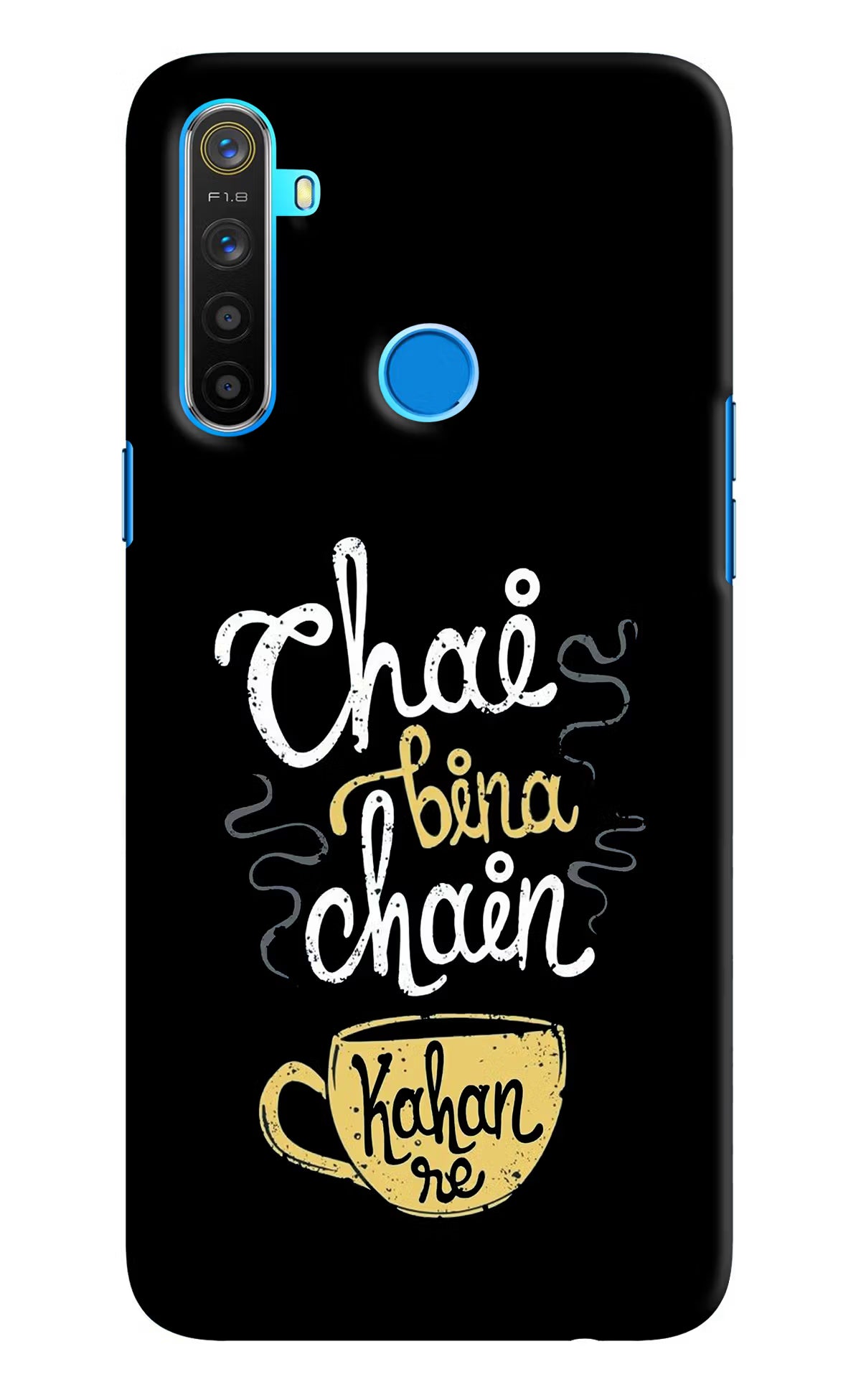 Chai Bina Chain Kaha Re Realme 5/5i/5s Hard Case Back Cover by Casekaro