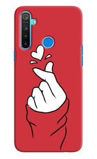 Korean Love Sign Realme 5/5i/5s Hard Case Back Cover by Casekaro