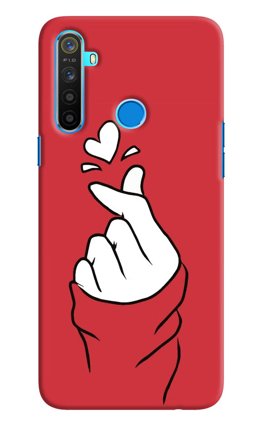 Korean Love Sign Realme 5/5i/5s Hard Case Back Cover by Casekaro