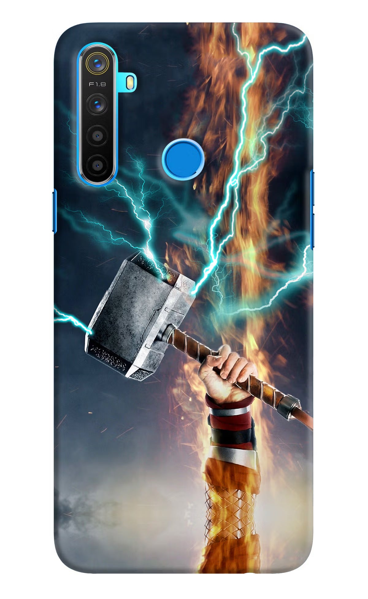 Thor Hammer Mjolnir Realme 5/5i/5s Hard Case Back Cover by Casekaro