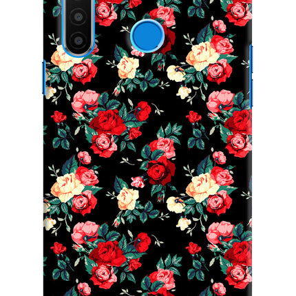 Rose Pattern Realme 5/5i/5s Hard Case Back Cover by Casekaro