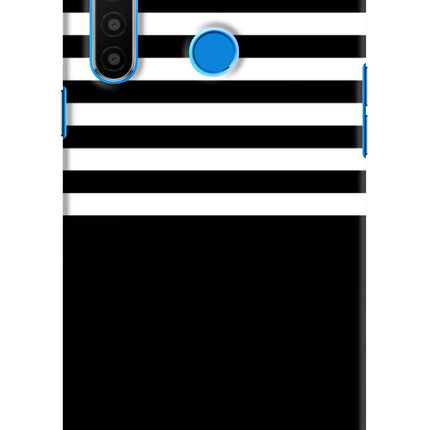 Black and White Print Realme 5/5i/5s Hard Case Back Cover by Casekaro