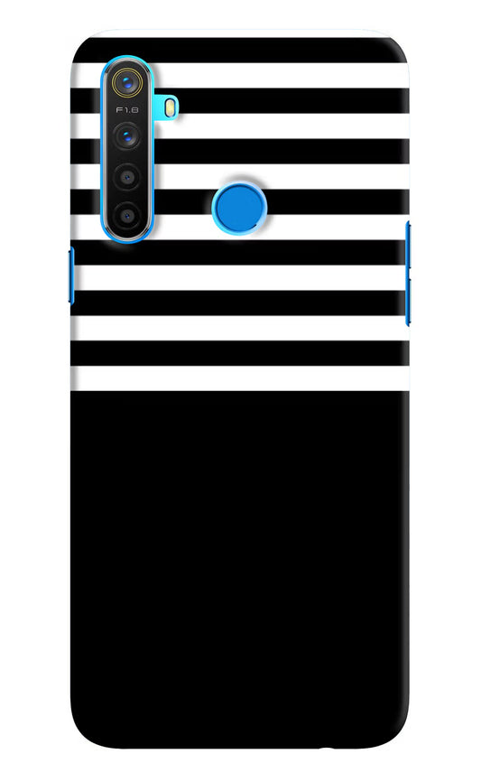 Black and White Print Realme 5/5i/5s Hard Case Back Cover by Casekaro