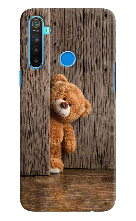 Teddy Wooden Realme 5/5i/5s Hard Case Back Cover by Casekaro