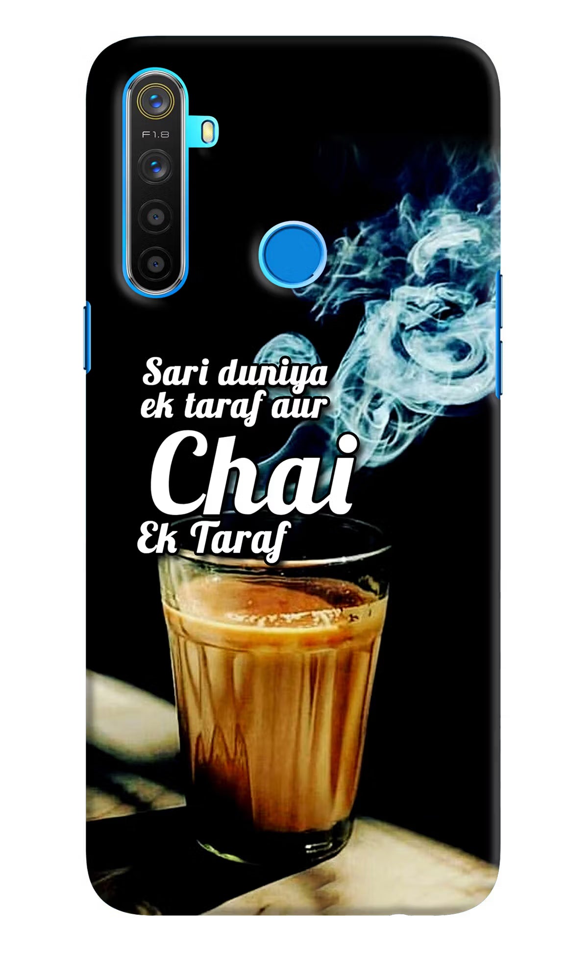 Chai Ek Taraf Quote Realme 5/5i/5s Hard Case Back Cover by Casekaro