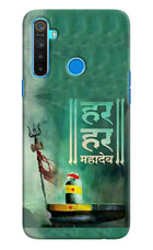 Har Har Mahadev Shivling Realme 5/5i/5s Hard Case Back Cover by Casekaro