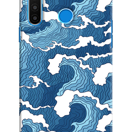 Blue Waves Realme 5/5i/5s Hard Case Back Cover by Casekaro