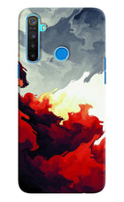 Fire Cloud Realme 5/5i/5s Hard Case Back Cover by Casekaro