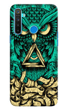 Green Owl Realme 5/5i/5s Hard Case Back Cover by Casekaro