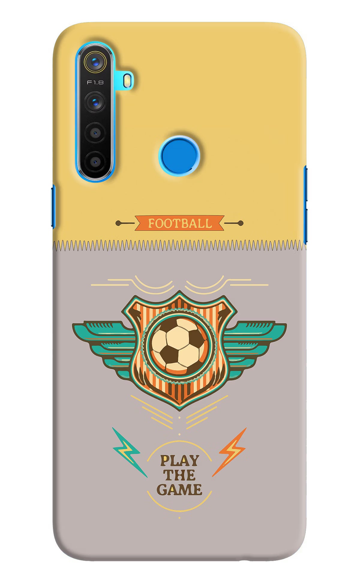 Football Realme 5/5i/5s Hard Case Back Cover by Casekaro