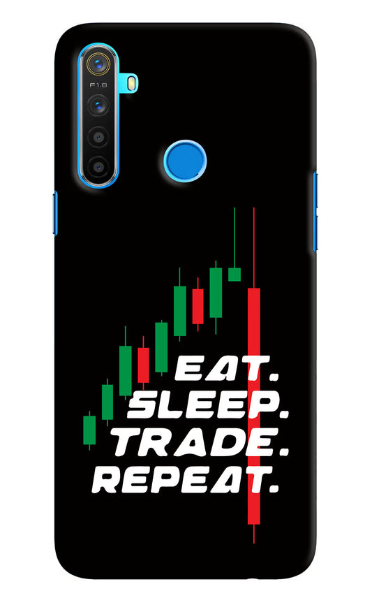 Eat Sleep Trade Repeat Realme 5/5i/5s Hard Case Back Cover by Casekaro