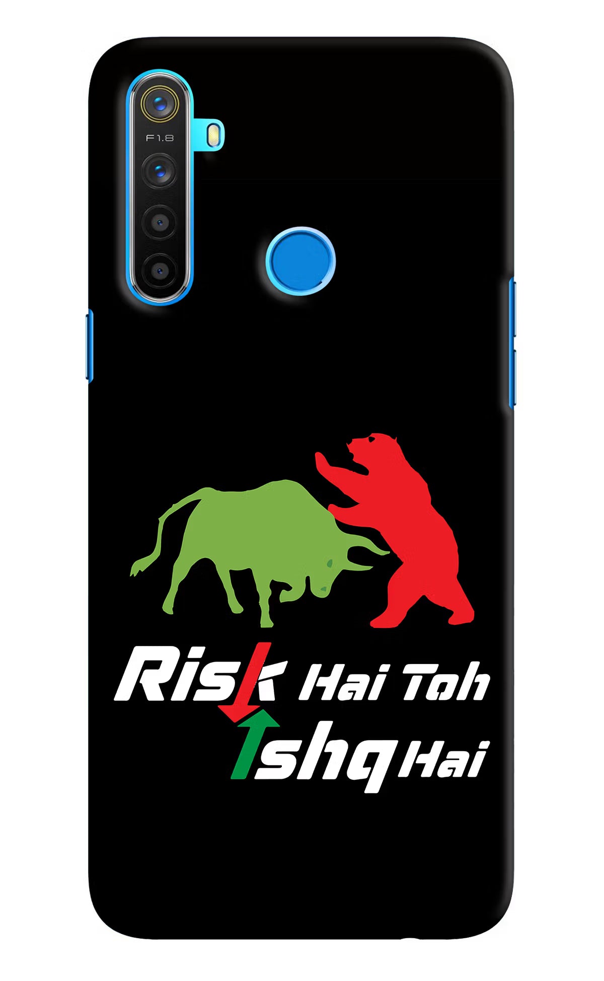 Risk Hai Toh Ishq Hai Realme 5/5i/5s Hard Case Back Cover by Casekaro