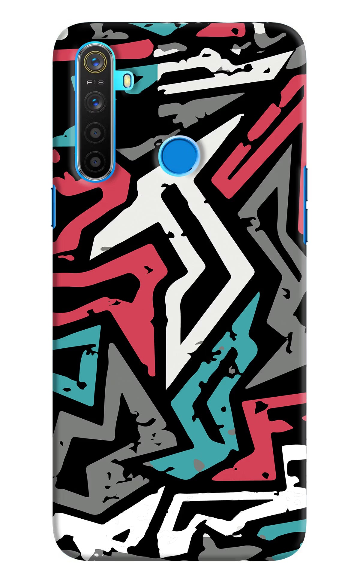 Geometric Graffiti Realme 5/5i/5s Hard Case Back Cover by Casekaro