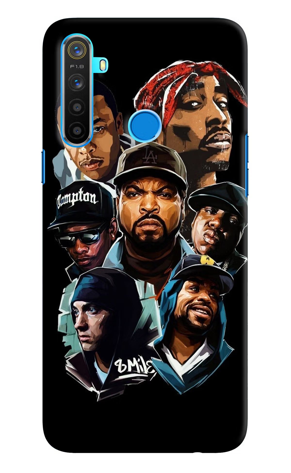 Rappers Realme 5/5i/5s Hard Case Back Cover by Casekaro