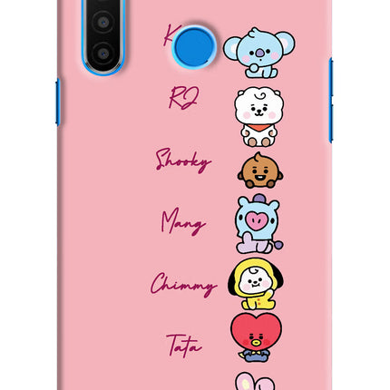 BTS names Realme 5/5i/5s Hard Case Back Cover by Casekaro