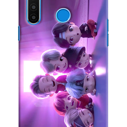 BTS Chibi Realme 5/5i/5s Hard Case Back Cover by Casekaro