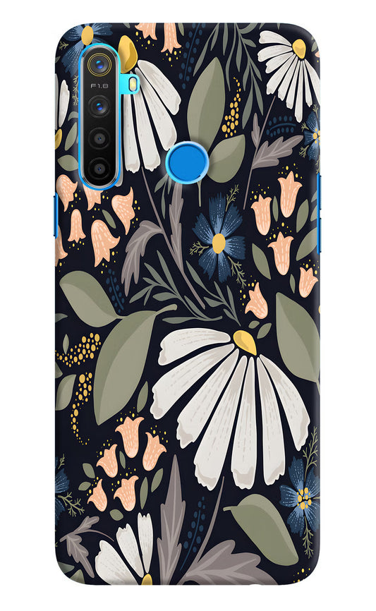 Flowers Art Realme 5/5i/5s Hard Case Back Cover by Casekaro