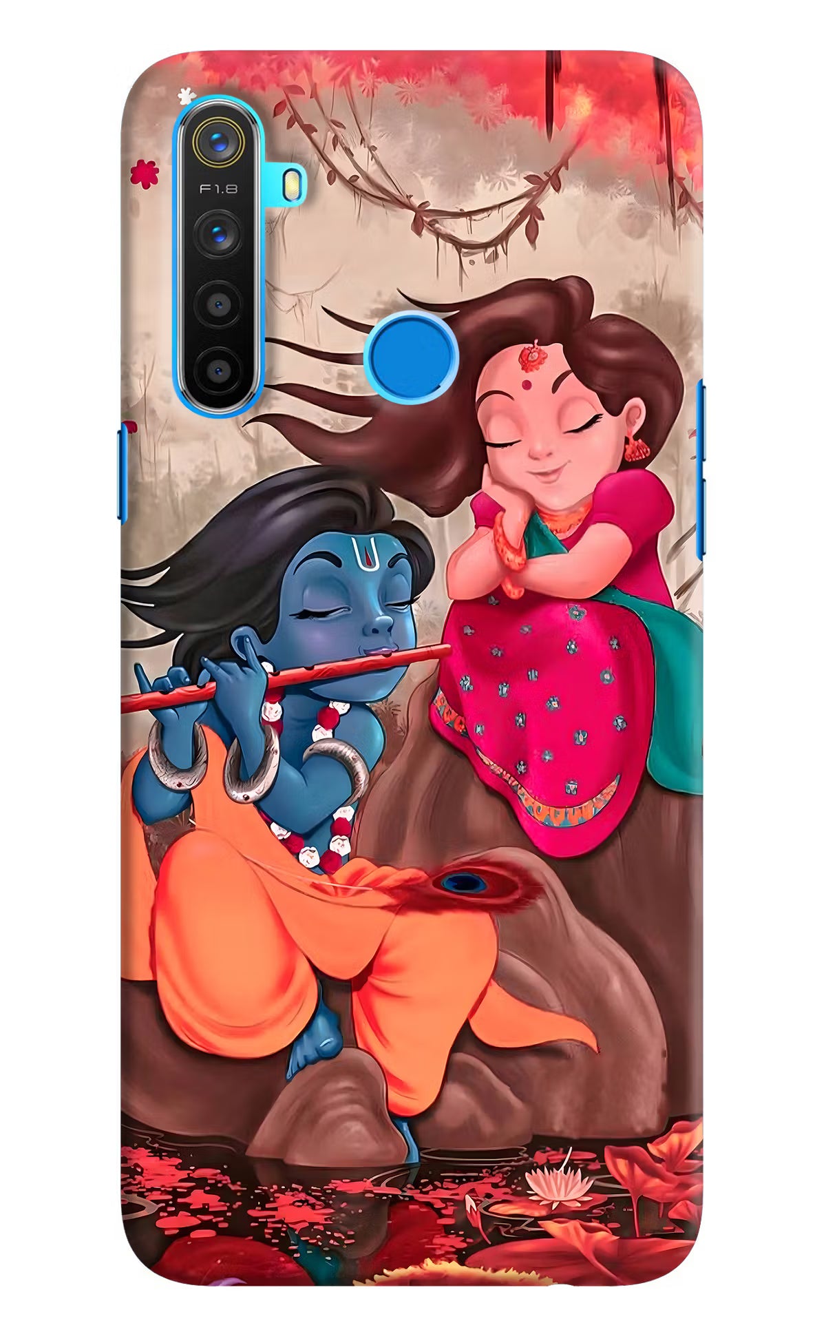 Radhe Krishna Realme 5/5i/5s Hard Case Back Cover by Casekaro