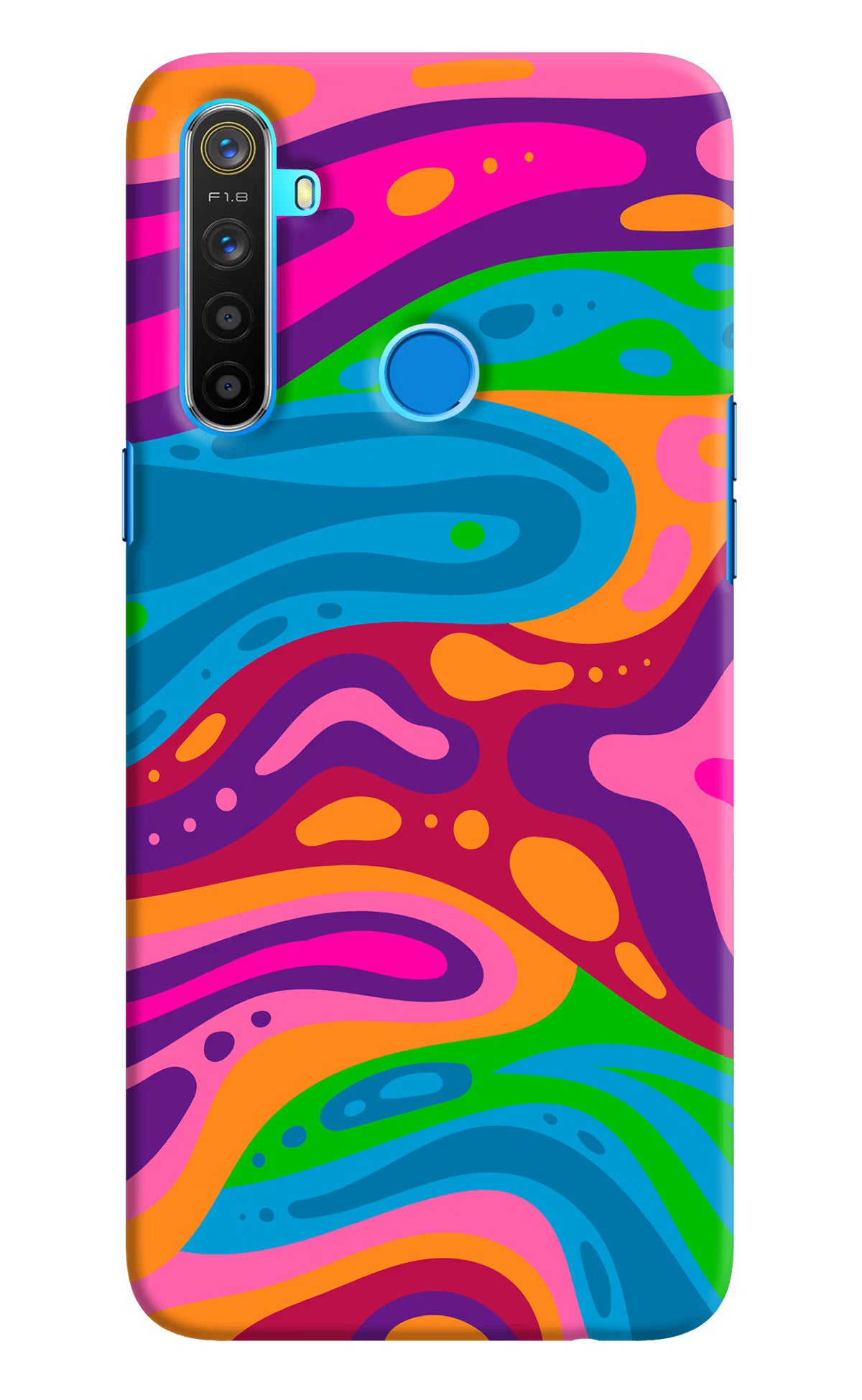 Trippy Pattern Realme 5/5i/5s Hard Case Back Cover by Casekaro