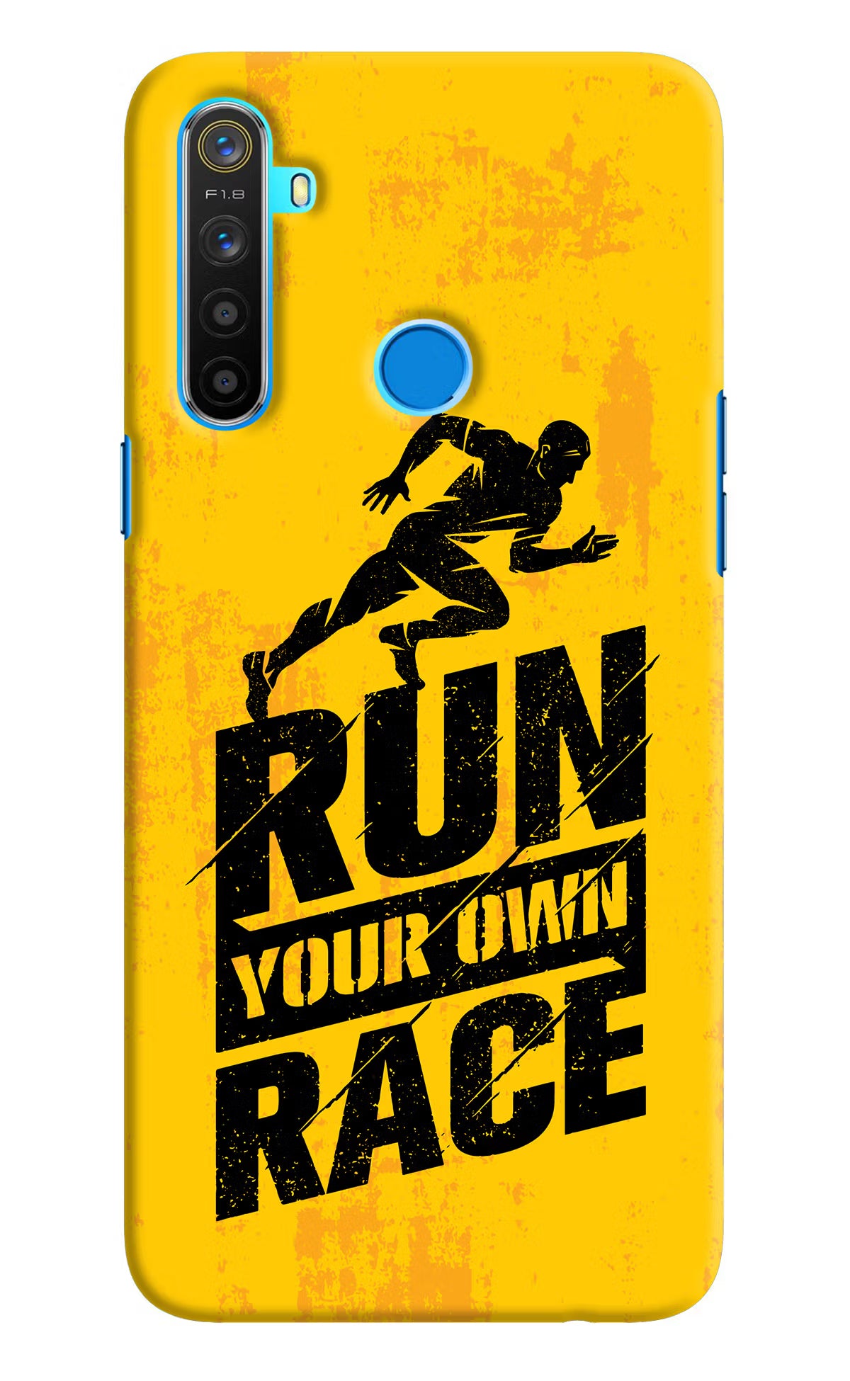 Run Your Own Race Realme 5/5i/5s Hard Case Back Cover by Casekaro