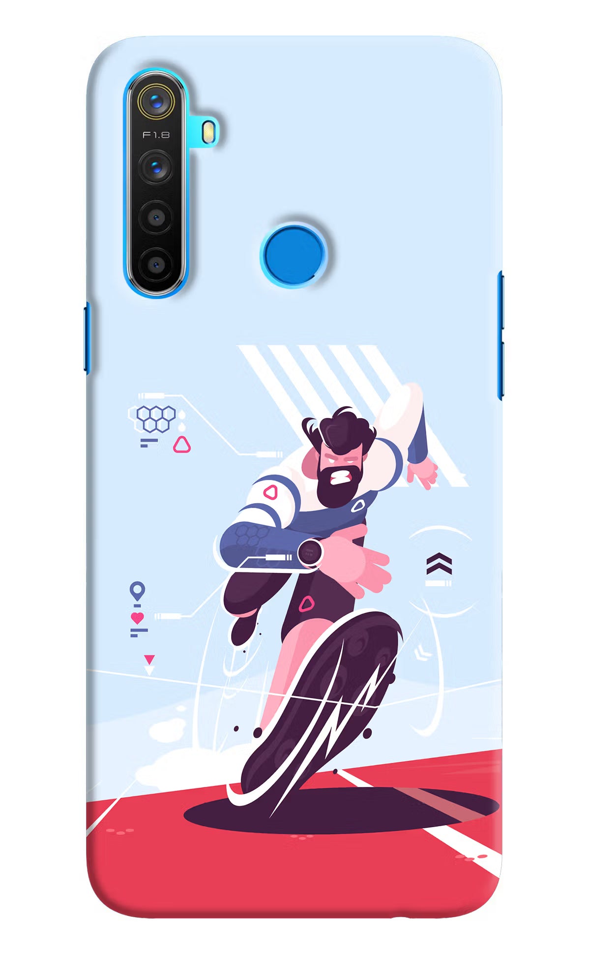 Run Pro Realme 5/5i/5s Hard Case Back Cover by Casekaro