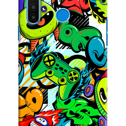 Game Doodle Realme 5/5i/5s Hard Case Back Cover by Casekaro