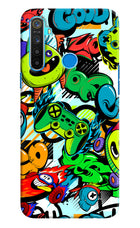 Game Doodle Realme 5/5i/5s Hard Case Back Cover by Casekaro