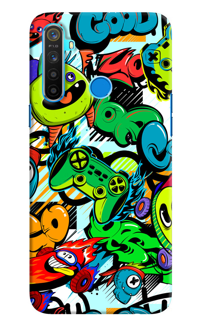 Game Doodle Realme 5/5i/5s Hard Case Back Cover by Casekaro