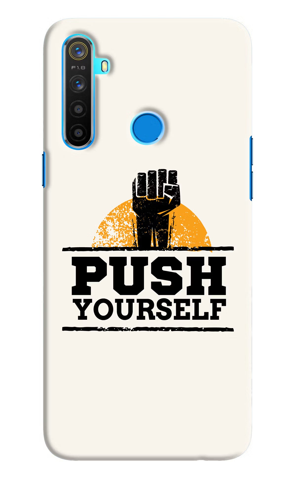 Push Yourself Realme 5/5i/5s Hard Case Back Cover by Casekaro