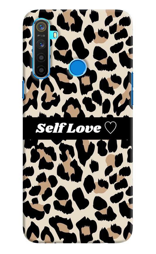 Leopard Print Self Love Realme 5/5i/5s Back Cover