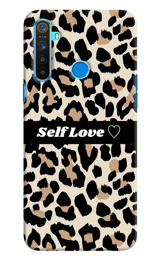 Leopard Print Self Love Realme 5/5i/5s Hard Case Back Cover by Casekaro