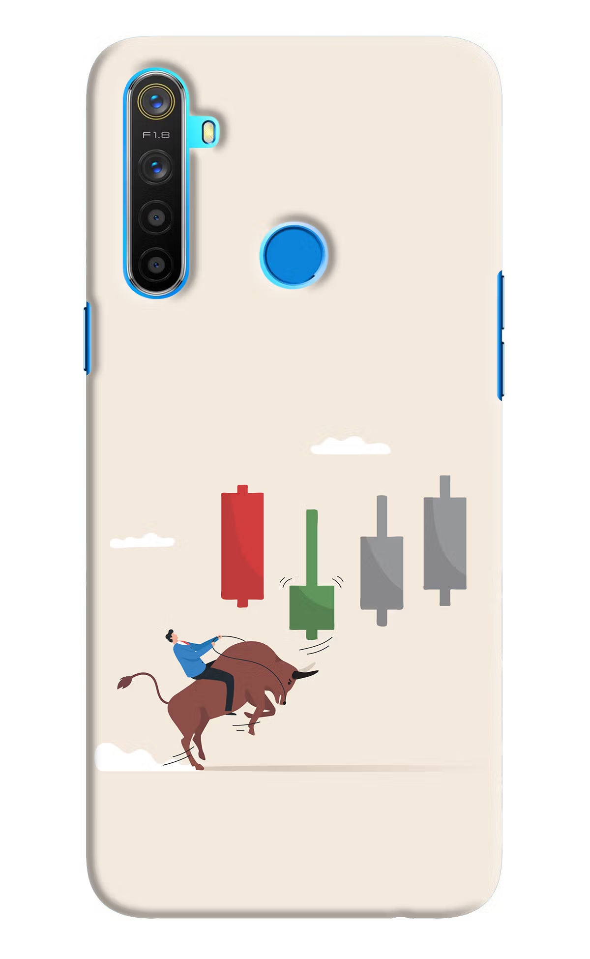Bull Trading Momentum Realme 5/5i/5s Hard Case Back Cover by Casekaro