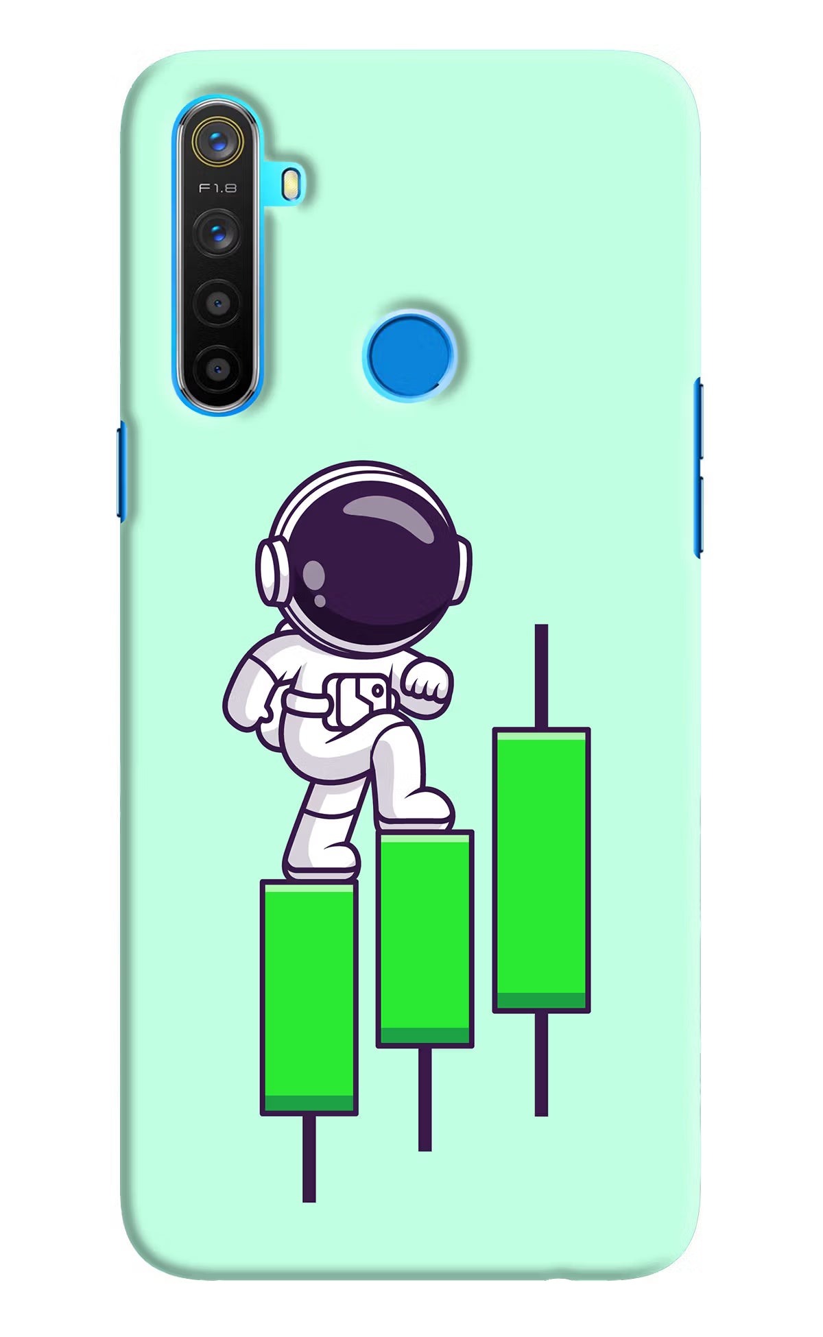 Astronaut Trader Realme 5/5i/5s Hard Case Back Cover by Casekaro