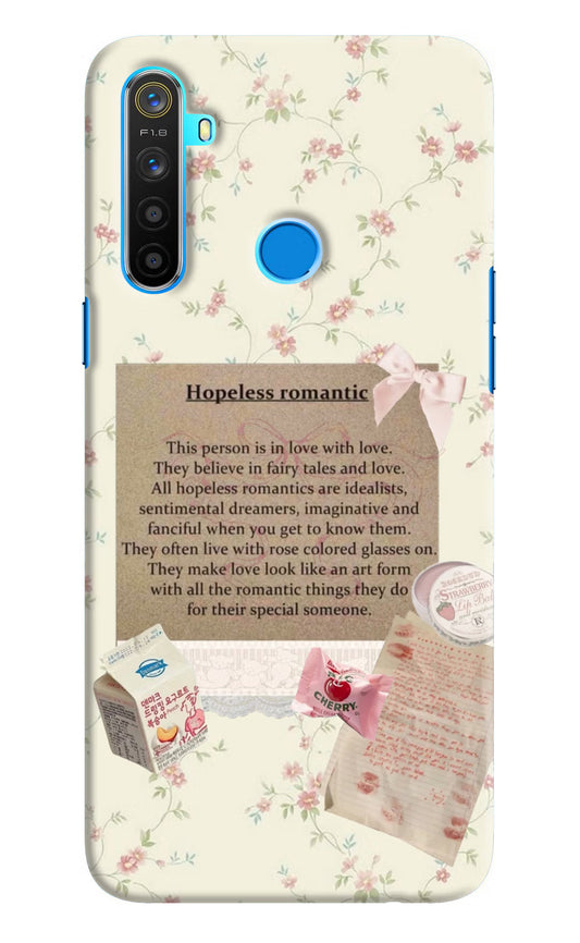 Hopeless Romantic Realme 5/5i/5s Hard Case Back Cover by Casekaro