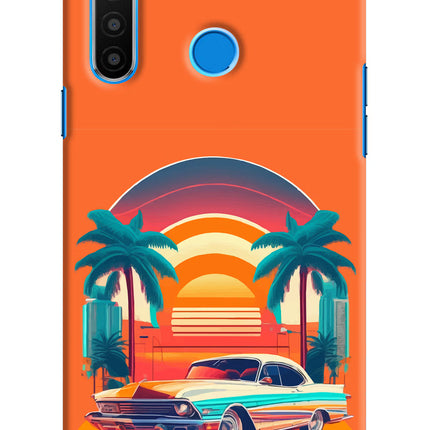 Palm Drive 80s Realme 5/5i/5s Hard Case Back Cover by Casekaro