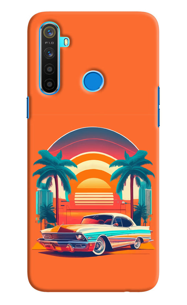 Palm Drive 80s Realme 5/5i/5s Hard Case Back Cover by Casekaro