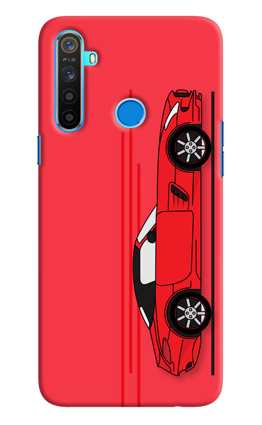 Red Velocity Realme 5/5i/5s Hard Case Back Cover by Casekaro