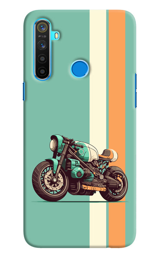 Striped Moto Drift Realme 5/5i/5s Hard Case Back Cover by Casekaro