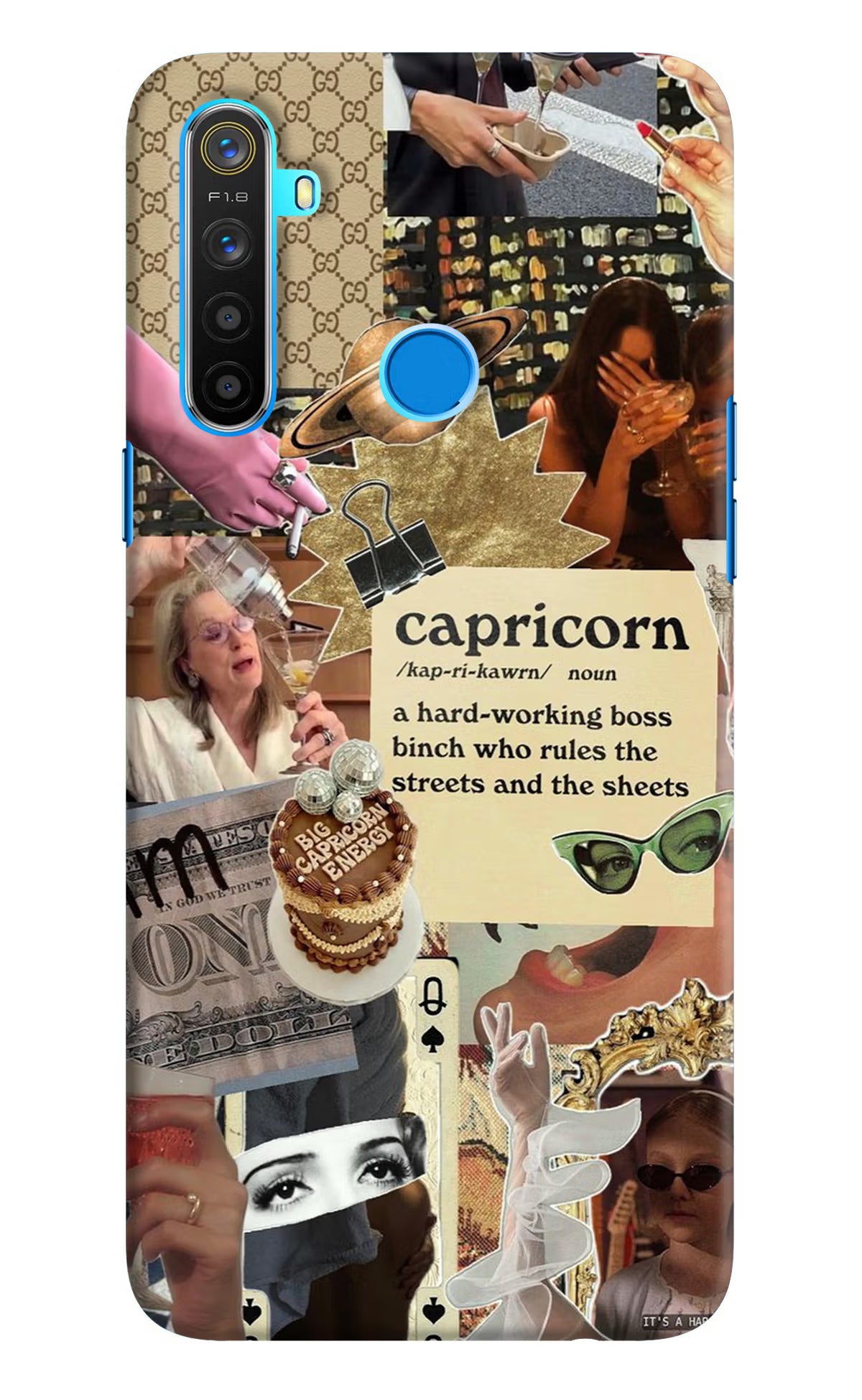 Capricorn Zodiac Realme 5/5i/5s Hard Case Back Cover by Casekaro