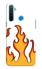Fired Up – White Realme 5/5i/5s Hard Case Back Cover by Casekaro